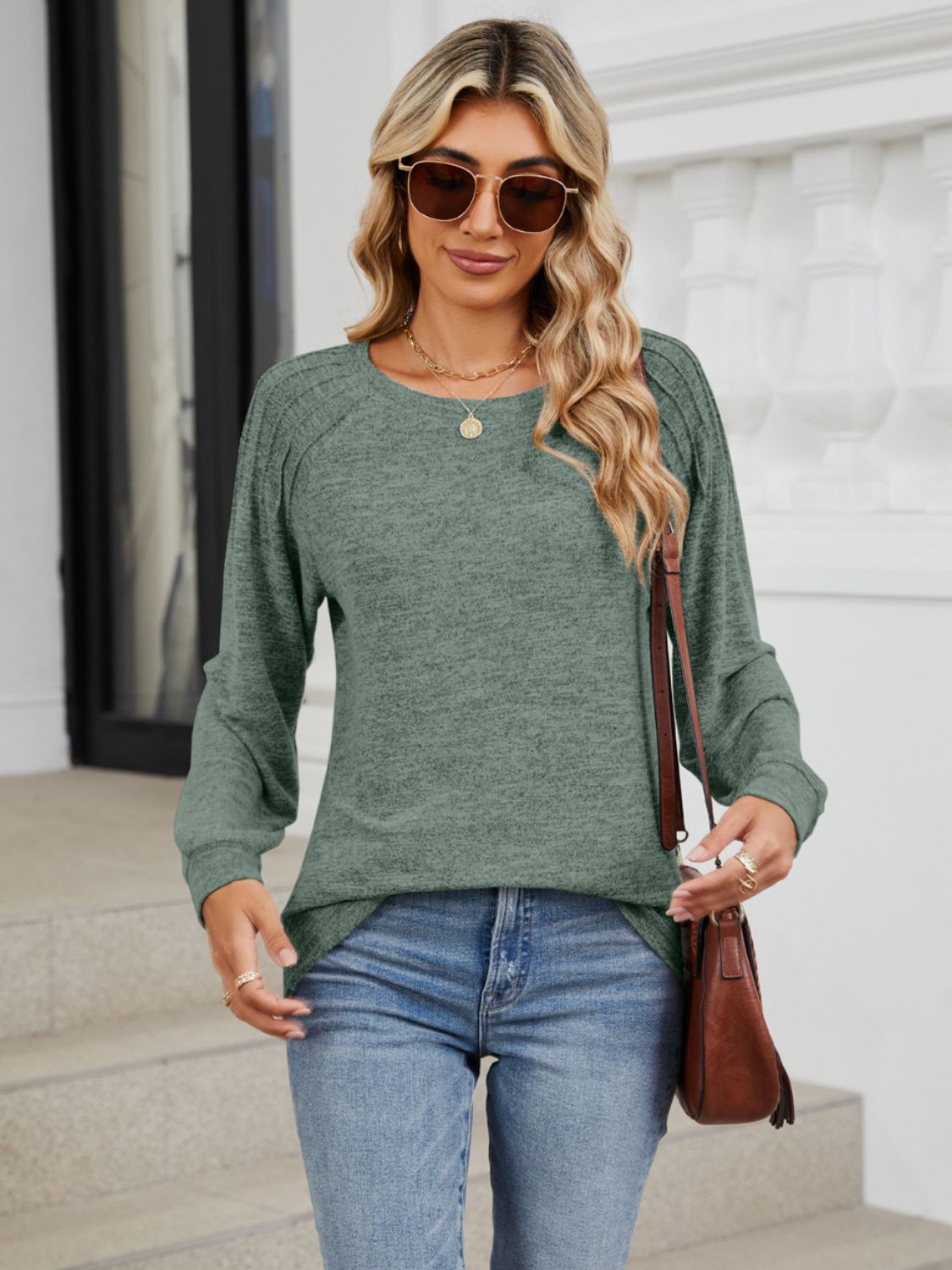 Round Neck Long Sleeve T-Shirt